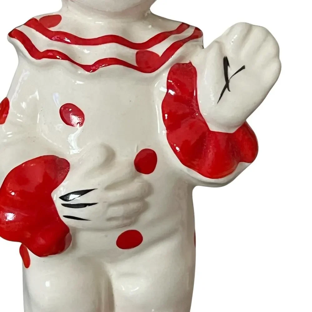 Vintage JAPAN CLOWN Salt & Pepper Shakers SET 1950s EUC 4” High 1677-57